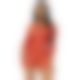 Leg Avenue Heart net mini dress OS Red