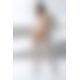 Бодистокинг Passion BS059 white, комбинезон, имитация чулок