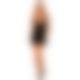 Сорочка бэби-долл с кружевом на груди Obsessive Donna Dream babydoll XS/S Black, стринги