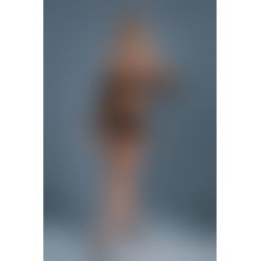 Бодістокінг Caprice Lingerie Model 07 One size Black, топ, велосипедки, сітка зі стразами