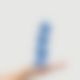 Насадка для страпона Strap-On-Me Dildo Plug Balls Blue Metallic L