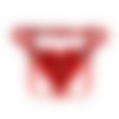 Трусики Серце для страпону Feral Feelings - Hearts Strap-on Belt Red Trasparent