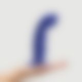 Насадка для страпона с двойной точечной пульсацией Strap-On-Me TAPPING DILDO WAVE – NIGHT BLUE, М