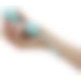 Роскошные вагинальные шарики PILLOW TALK - Frisky Teal с кристаллом, диаметр 3,2см, вес 49-75гр