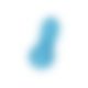 Вибратор в трусики FairyGasm HeartGem blue, на магните, пульт ДУ