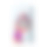 Вибратор с клиторальным стимулятором и язычком, Jos Milo, силикон, мятный, 20 см