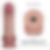 Реалістичний вібратор - Vibrating Sliding Skin Pro II Dual Layer Silicone Dong 8" Flesh