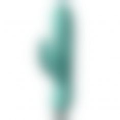 Вібратор-кролик Rocks Off Every Girl Teal, два мотори, різнокольорове LED-підсвічування, потужний