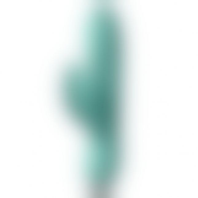 Вібратор-кролик Rocks Off Every Girl Teal, два мотори, різнокольорове LED-підсвічування, потужний