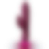 Вібратор-кролик Rocks-Off Every Girl Burgundy, два мотори, різноколірне LED-підсвічування, потужний