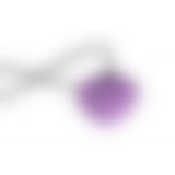 Мини-вибратор «Сердечко» FairyGasm PleasureStone violet, 9 режимов, на шнурке