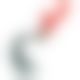 Вибратор-кролик с флоггером LOCKINK SEVANDA Whip Vibrating Massage Wand - Red & Green