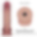 Реалістичний вібратор - Vibrating Sliding Skin ProII Dual Layer Silicone Dong 8.5" Flesh (пошк. уп.)