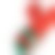 Вибратор-кролик с флоггером LOCKINK SEVANDA Whip Vibrating Massage Wand - Red & Green
