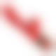 Вибратор-кролик с флоггером LOCKINK SEVANDA Whip Vibrating Massage Wand - Red & Green