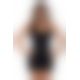 Еротичний комплект Obsessive Kisselent chemise (Чорний, S/M)