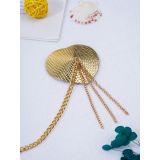 Пестис-сердечка з пензликами та чокером JSY Nipple Sticker RT236114 Golden