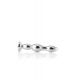 Silver anal plug TOYFA Metal with red round-shaped gem, length 12,2 cm, diameter 2-2,5 cm, weight 14