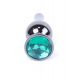 Анальна пробка - Jewellery Dark Silver BUTT PLUG- Green
