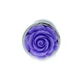 Анальна пробка - Jewellery Silver Rose Plug Purple Анальна пробка - Jewellery Silver Rose Plug Purple