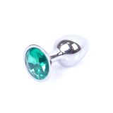 Анальна пробка - Jewellery Silver Plug Green