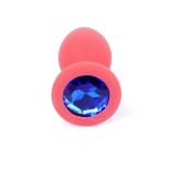 Анальна пробка - Jewellery Silicone Red Plug S Blue