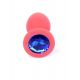 Анальна пробка - Jewellery Silicone Red Plug S Blue