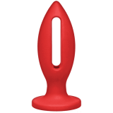 Doc Johnson Kink Lube Luge Premium Silicone Plug 4" - силиконовая анальная пробка, 9х3,81 см (черный)
