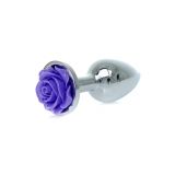 Анальна пробка - Jewellery Silver Rose Plug Purple Анальна пробка - Jewellery Silver Rose Plug Purple