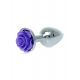 Анальна пробка - Jewellery Silver Rose Plug Purple Анальна пробка - Jewellery Silver Rose Plug Purple