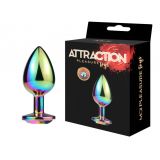 Металева анальна пробка MAI Attraction Toys №74 Rainbow
