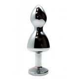 Анальна пробка Wooomy Lollypop Double Ball Metal Plug Blue L