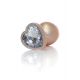 Анальна пробка - Jewellery Pearl Gold Heart Plug Clear L