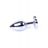 Анальна пробка - Jewellery Silver Heart Plug Red