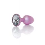 Анальна пробка - Jewellery Pearl Pink Plug Clear S