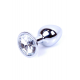 Анальна пробка - Jewellery Silver Plug Clear
