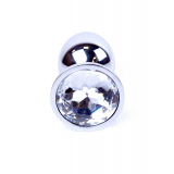 Анальна пробка - Jewellery Silver Plug Clear