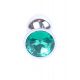 Анальна пробка - Jewellery Silver Plug Green