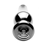 Анальна пробка Tom of Finland Weighted Aluminum Plug with Pull Ring, 13,5см