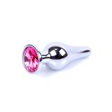 Анальна пробка - Jewellery Silver Long Plug Pink