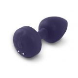 Gvibe Gplug - Большая дизайнерская анальная пробка с вибрацией, 10.5х3.9 см (синий)
