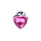 Анальна пробка - Jewellery Silver Heart Plug Pink