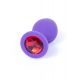 Анальна пробка - Jewellery Silicone Purple Plug M Red