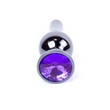 Анальна пробка - Jewellery Dark Silver BUTT PLUG- Purple