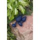 Gvibe Gplug - Большая дизайнерская анальная пробка с вибрацией, 10.5х3.9 см (синий)