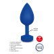 Gvibe Gplug - Большая дизайнерская анальная пробка с вибрацией, 10.5х3.9 см (синий)