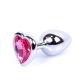 Анальна пробка - Jewellery Silver Heart Plug Pink