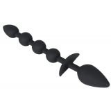 Анальний стимулятор - Black Velvets Plug + beads