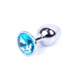 Анальна пробка - Jewellery Silver Plug Light Blue