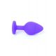 Анальна пробка - Jewellery Silicone Purple Plug M Red